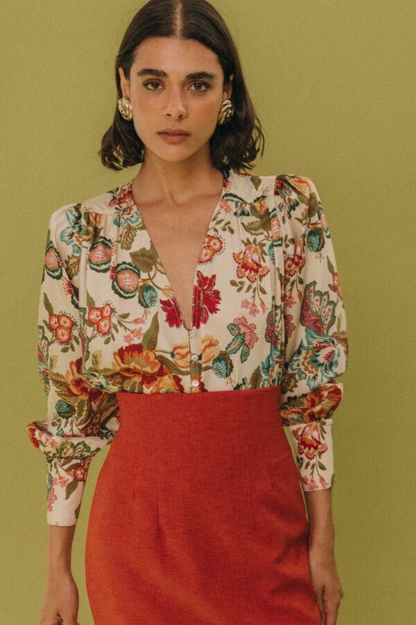 Cherubina Blusa Elowen Marfil
