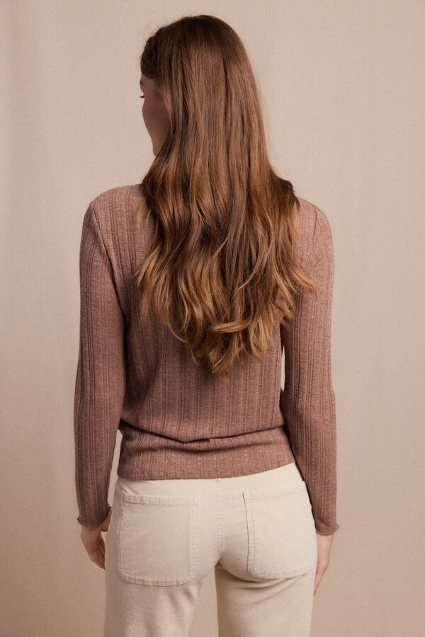 Slowlove Top punto estructura Beige