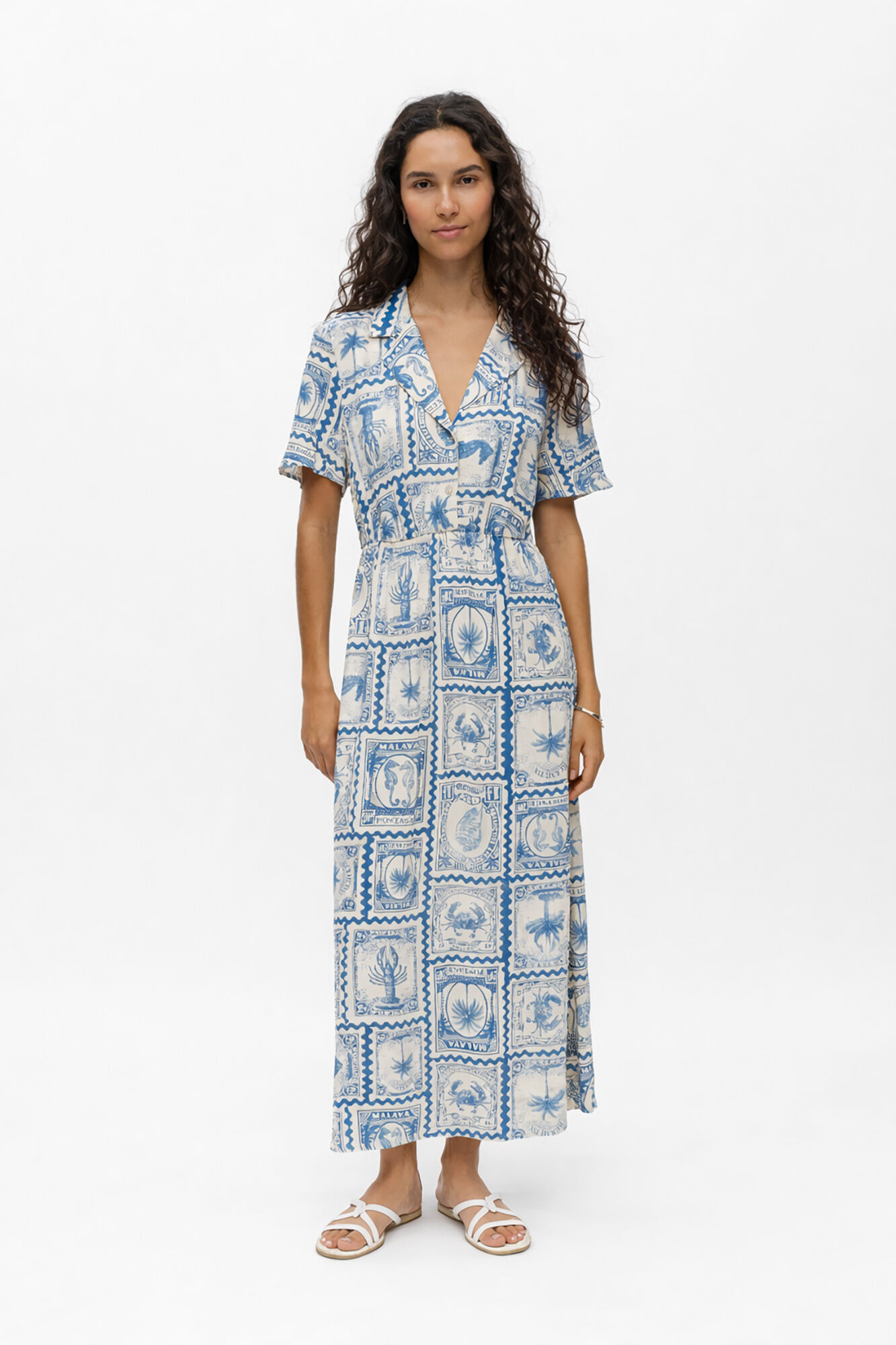 Object Vestido midi estampado