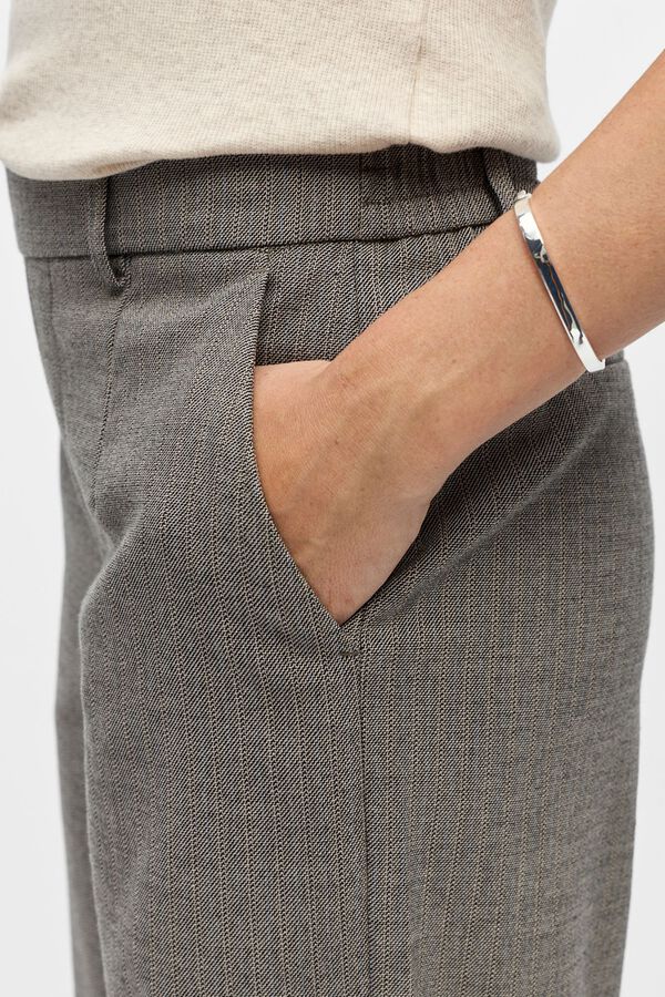 Object Pantal&oacute;n de vestir con rayas Beige