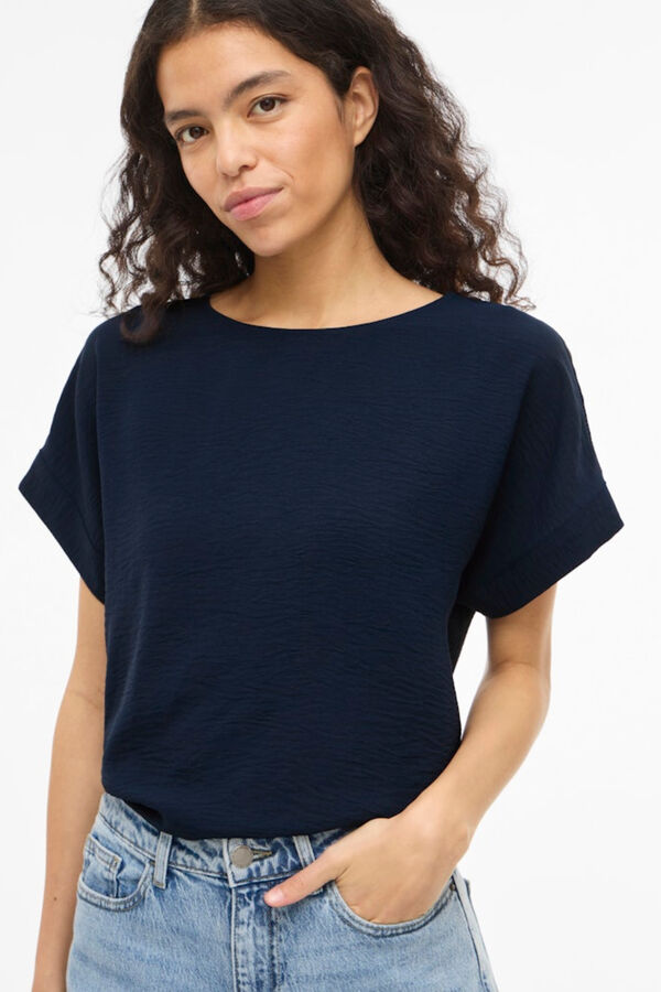 Vila Blusa de manga corta Azul marino
