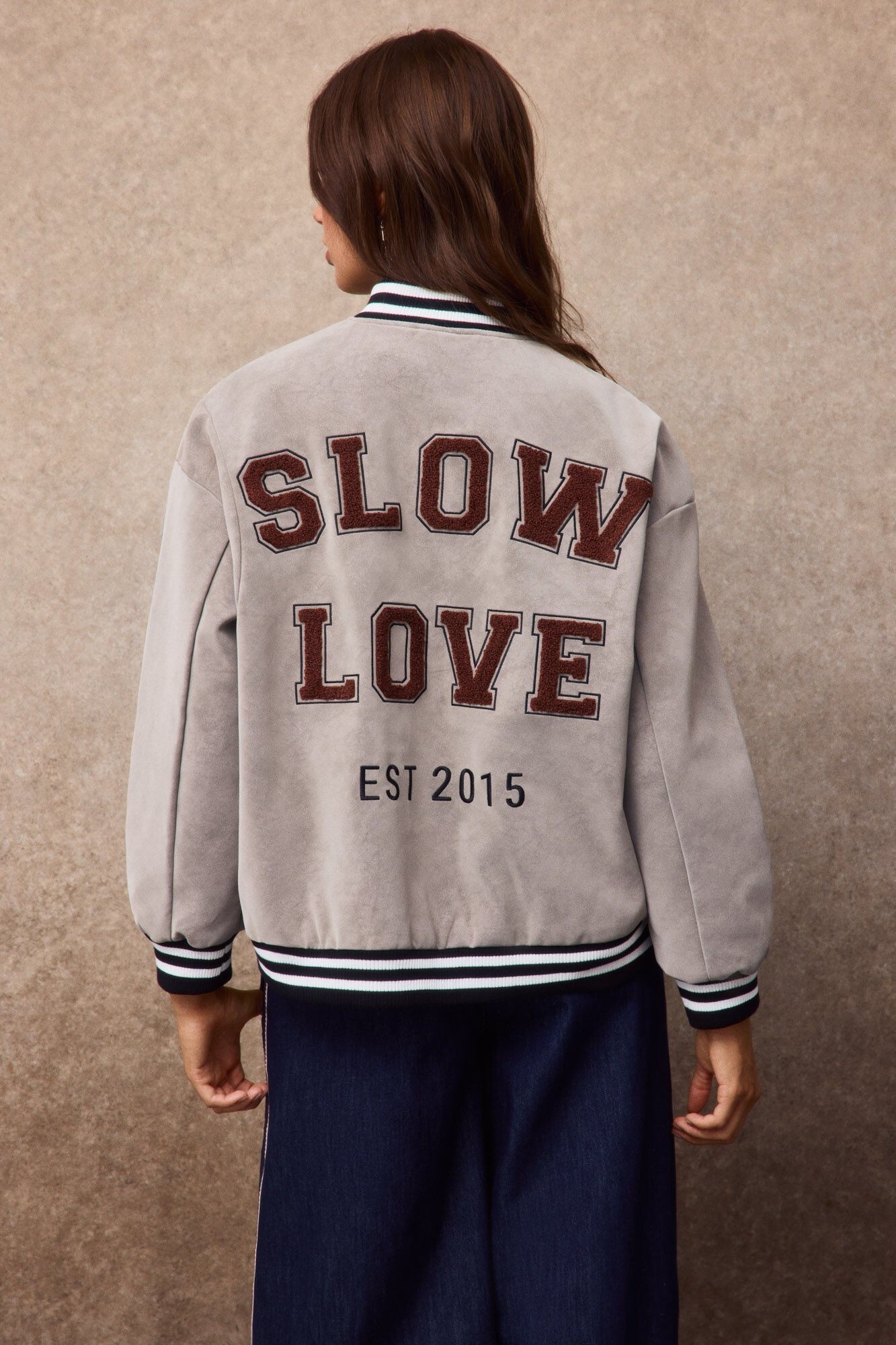 Slowlove Cazadora bomber efecto piel