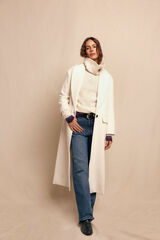 Slowlove Abrigo largo con cuello esmoquín Marfil