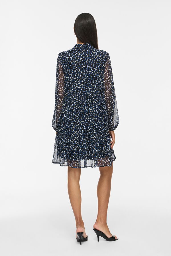 Vila Vestido corto estampado Azul marino