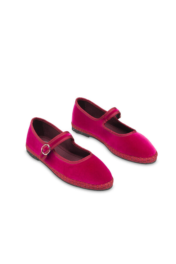 Flabelus Mery Jane de terciopelo Fucsia
