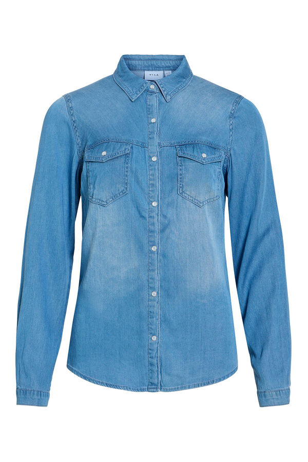 Vila Camisa vaquera manga larga Azul