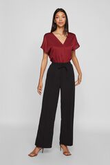 Vila Pantal&oacute;n fluido de pernera ancha Negro