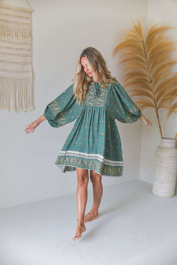 Jaase Vestido corto Adela Kaki