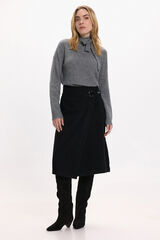 Vila Falda vaquera midi Negro