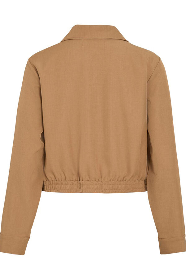 Vila Chaqueta bomber con cremallera Beige