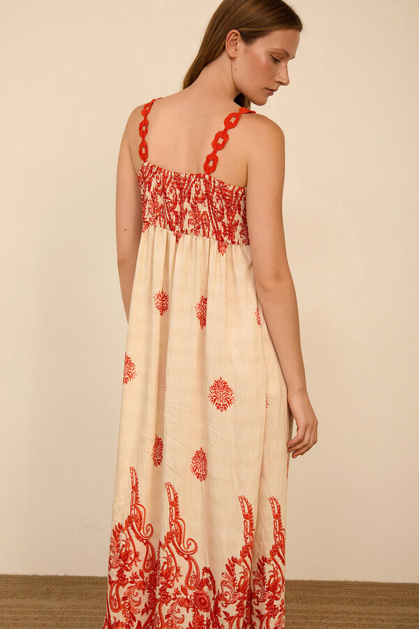 Meisie Vestido largo estampado Estampado blanco