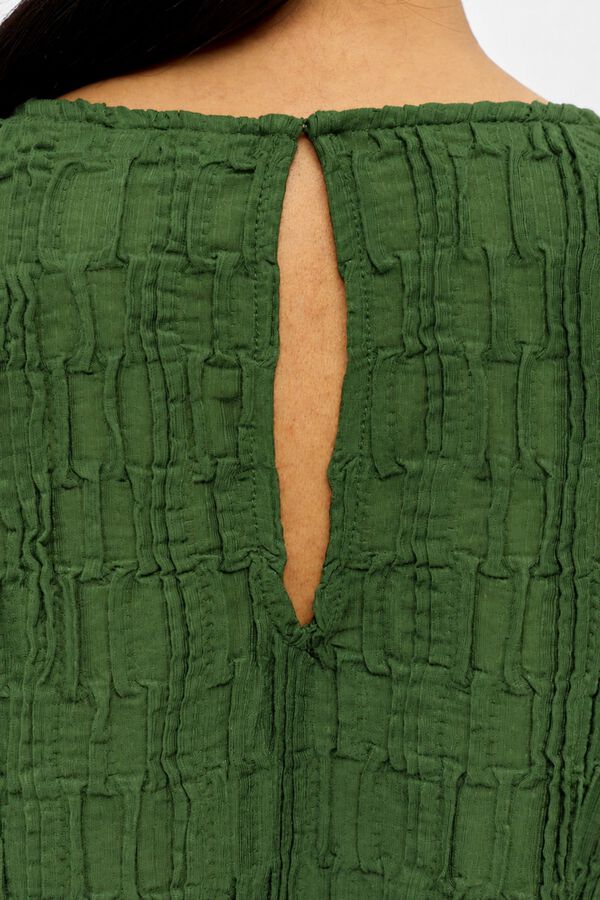 Object Top estructura manga larga Verde oscuro