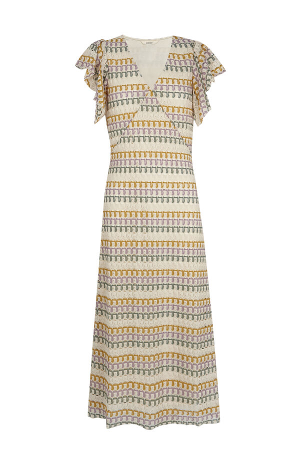 Slowlove Vestido estructura multicolor Naranja