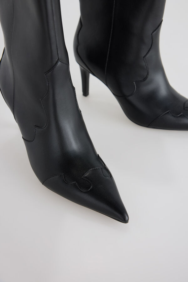 Slowlove Botín tacón fino Negro