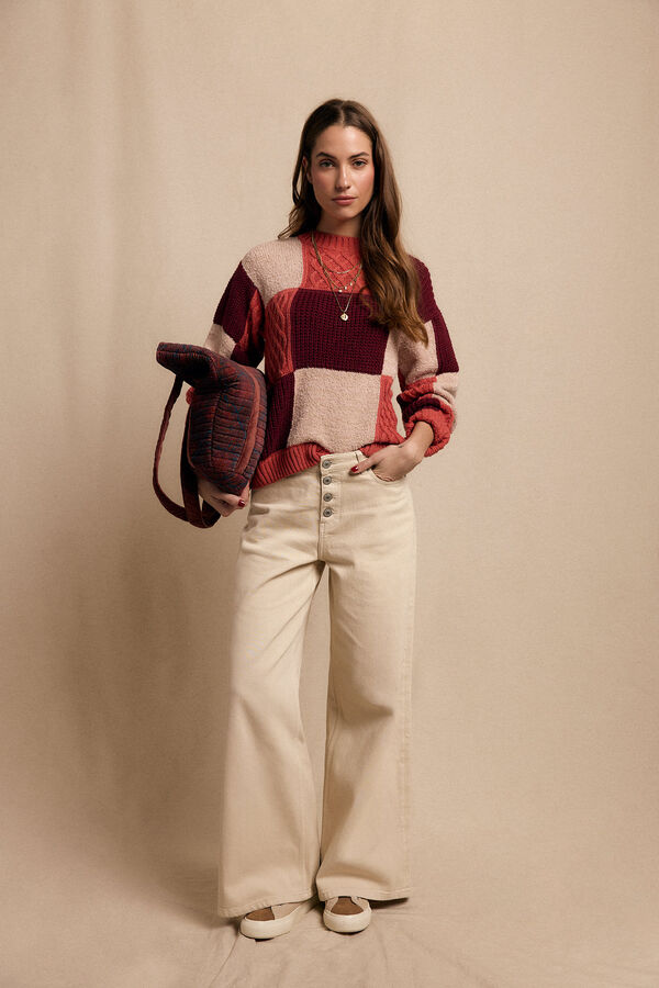 Slowlove Chaleco patchwork multicolor Coral