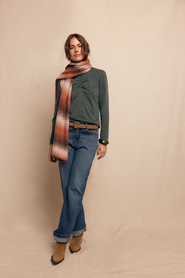 Slowlove Top frunce Kaki