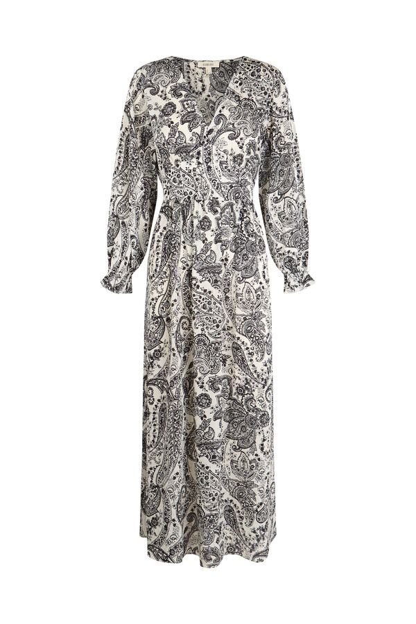 Slowlove Vestido fluido jacquard Estampado blanco