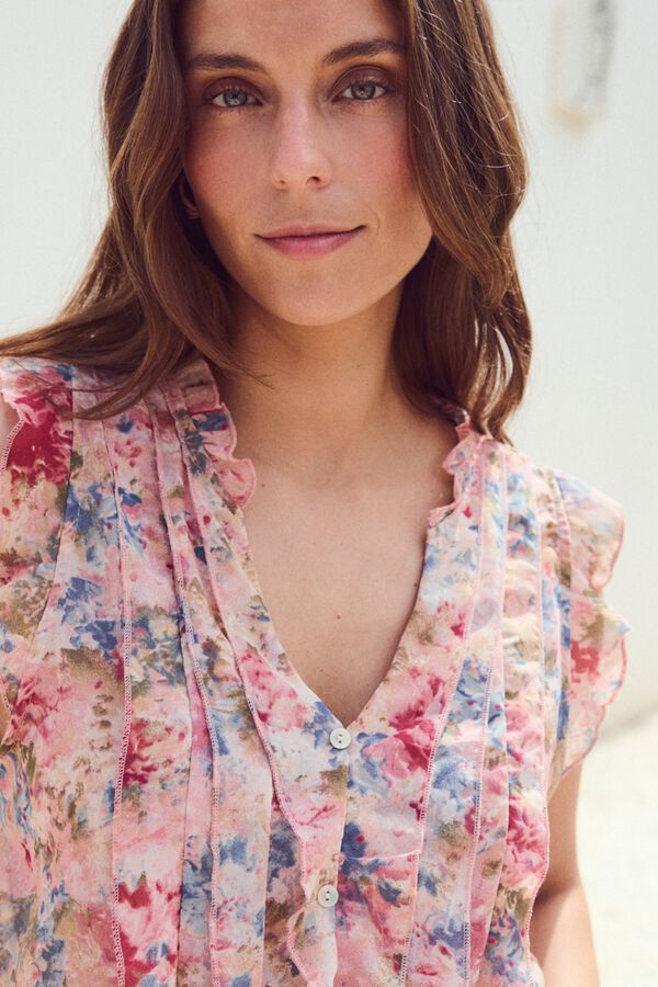 Pol&iacute;n Et Moi Camisa flores Olga Rosa