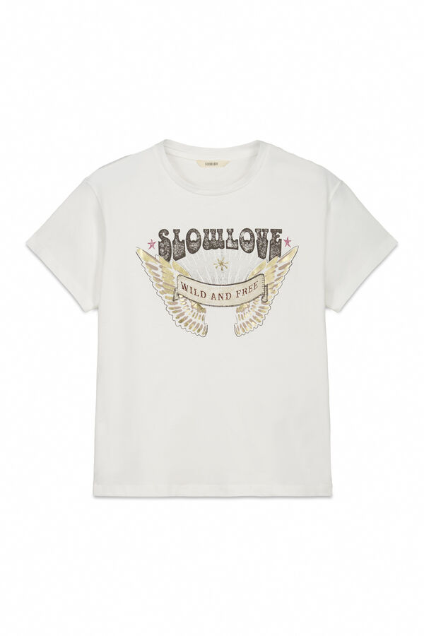 Slowlove Camiseta slowlove estampada Blanco