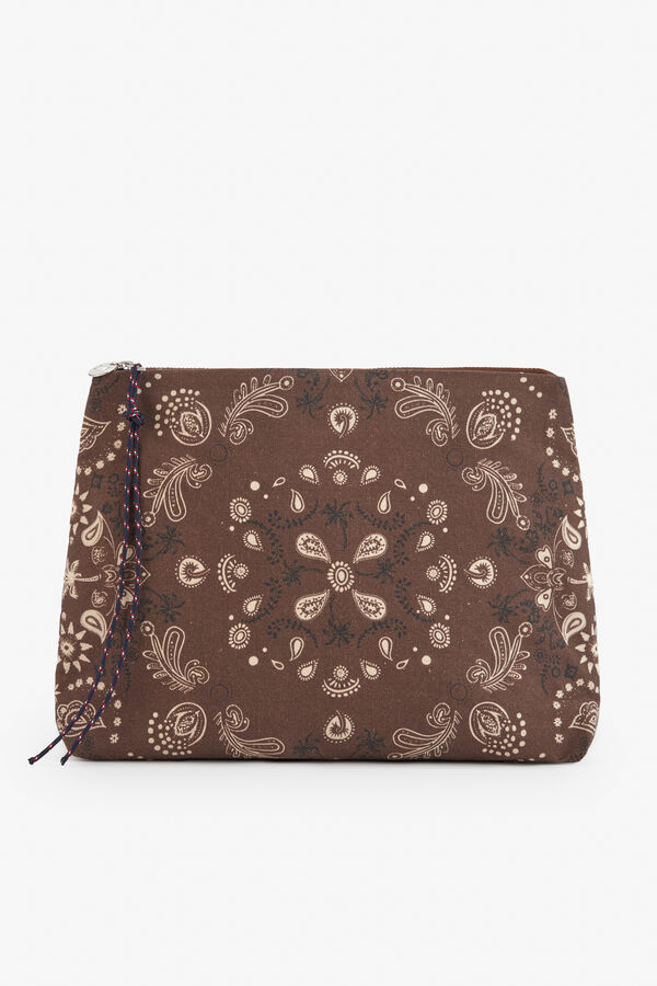 Zubi Bolso de mano Pouch Marr&oacute;n oscuro