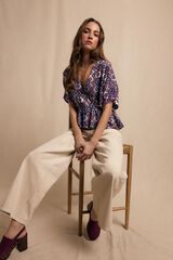 Slowlove Blusa estampada bordado Multicolor