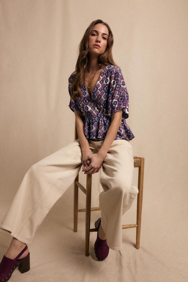 Slowlove Blusa estampada bordado Multicolor