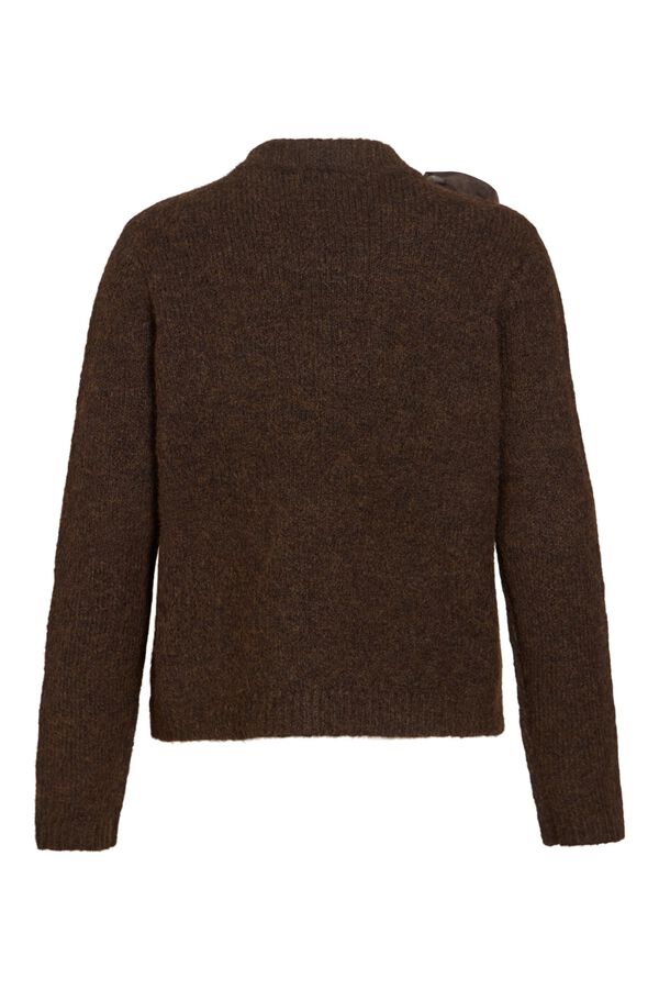 Vila Jersey punto con lazo Marr&oacute;n oscuro
