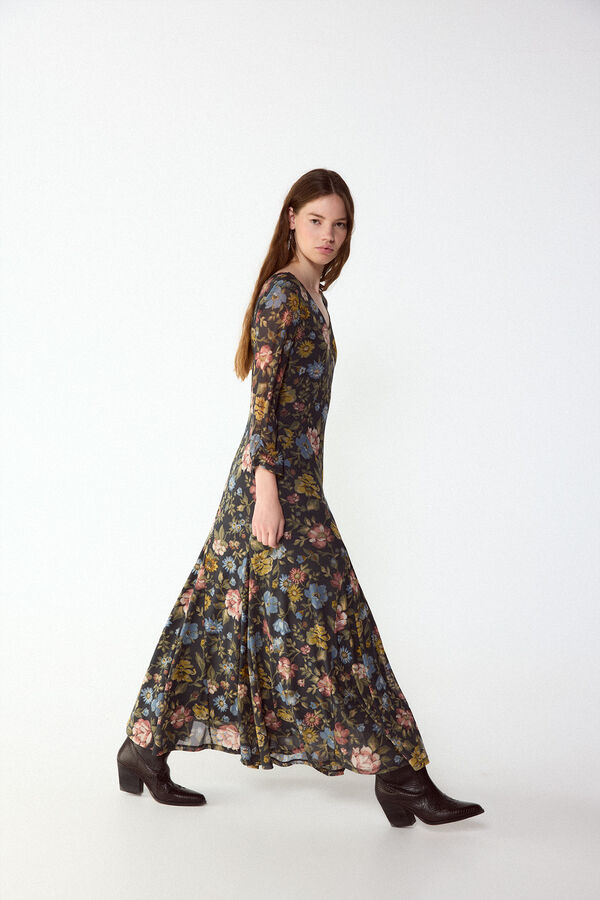 Slowlove Vestido estampado vuelo Multicolor