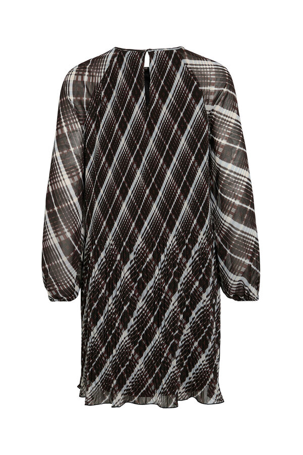 Vila Vestido corto de gasa plisado Negro