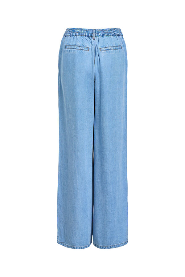 Object Pantal&oacute;n ancho tencel Azul
