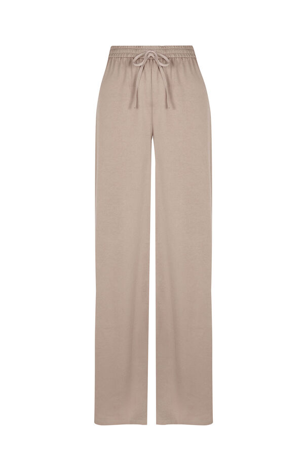 Slowlove Pantalón fluido satinado Beige