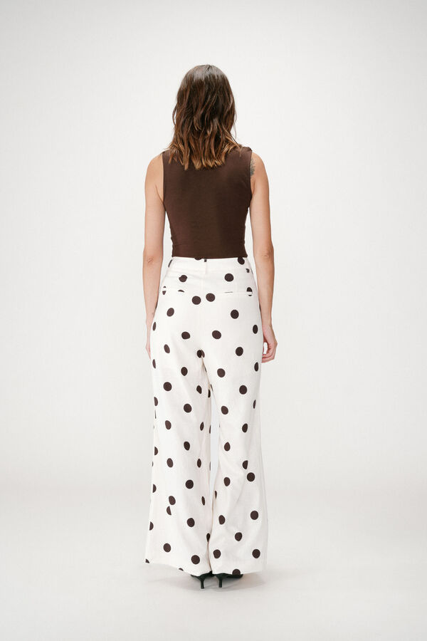 Grace & Mila Pantal&oacute;n estampado lunares Wynell Estampado blanco