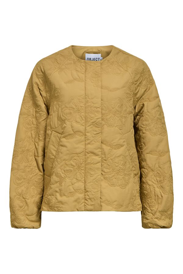 Object Chaqueta acolchada bordada Camel