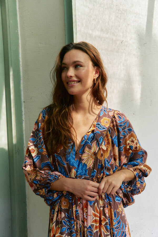 Jaase Vestido largo catalonia estampado tierra Multicolor