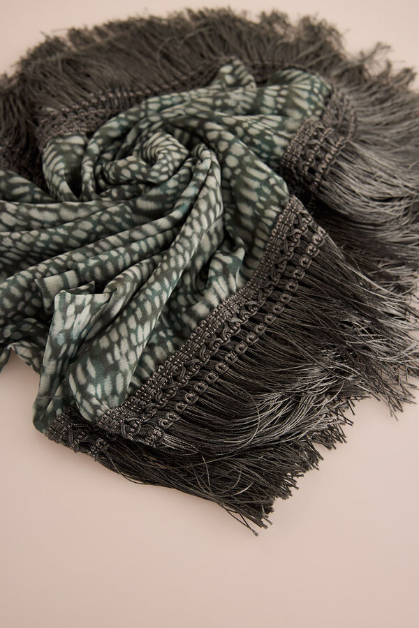 Slowlove Fular estampado flores Verde