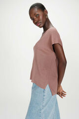 Grace & Mila Top de punto con l&uacute;rex Marr&oacute;n