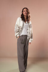 Slowlove Jersey punto perlado Estampado blanco