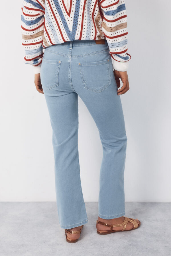 Cortefiel Jeans Sensational Campana Crop Azul