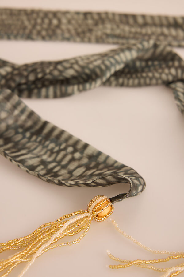 Slowlove Fular corbatero abalorios Verde