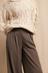 Slowlove Pantalón de pinzas rastrero Arena