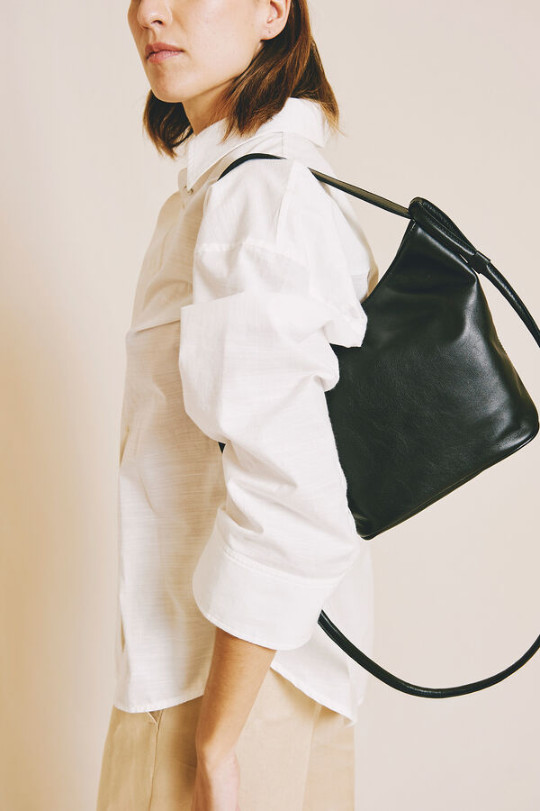 Zubi Bolso cubo M piel Negro