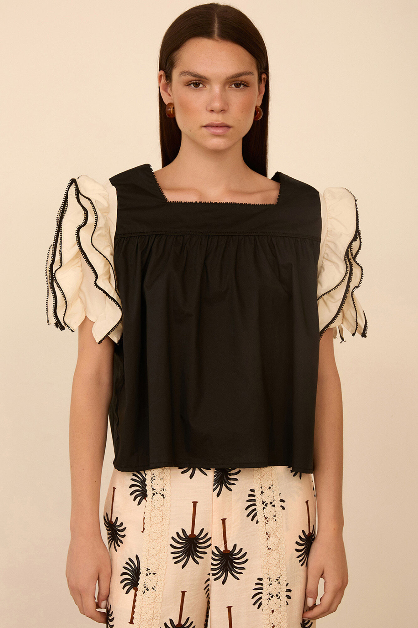 Meisie Blusa manga corta volantes