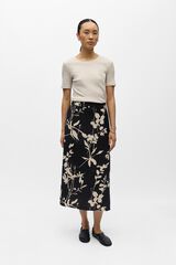 Object Falda midi estampada Gris oscuro