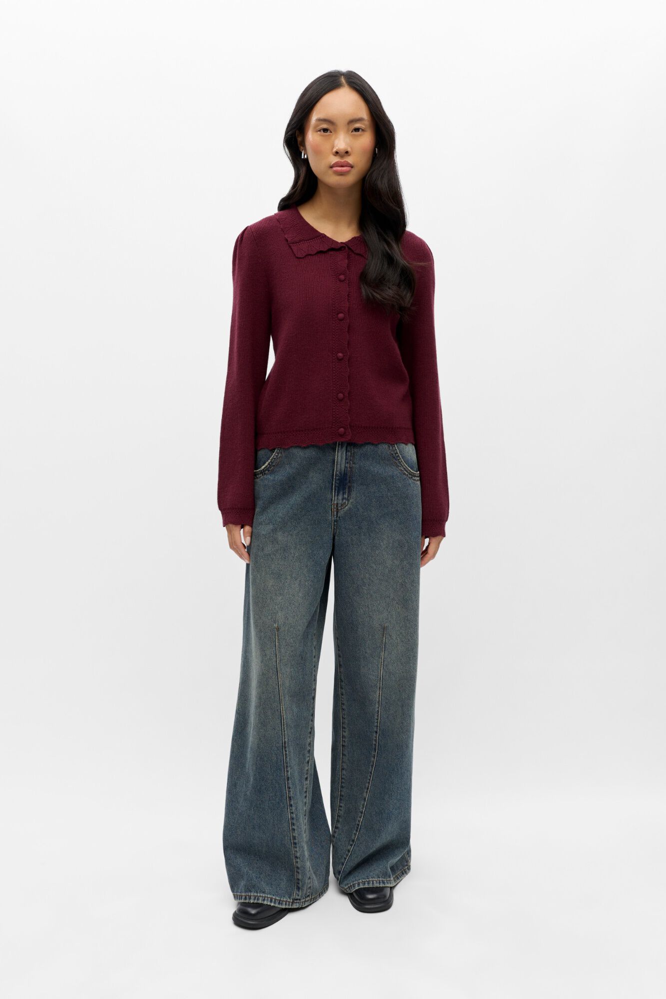 Object Cardigan punto cuello polo