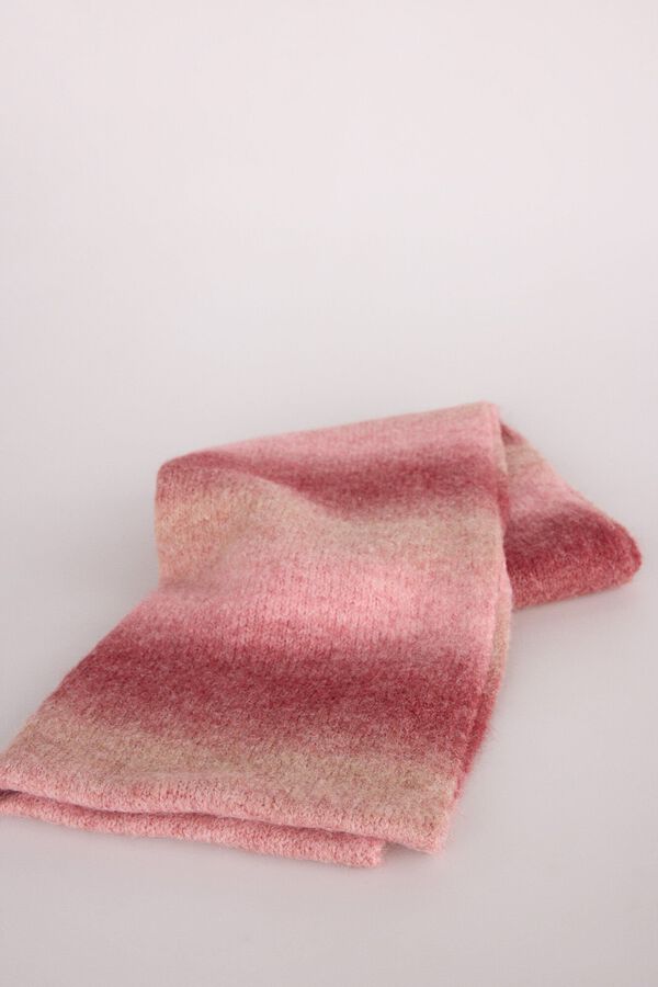 Slowlove Bufanda gruesa rayas Rosa