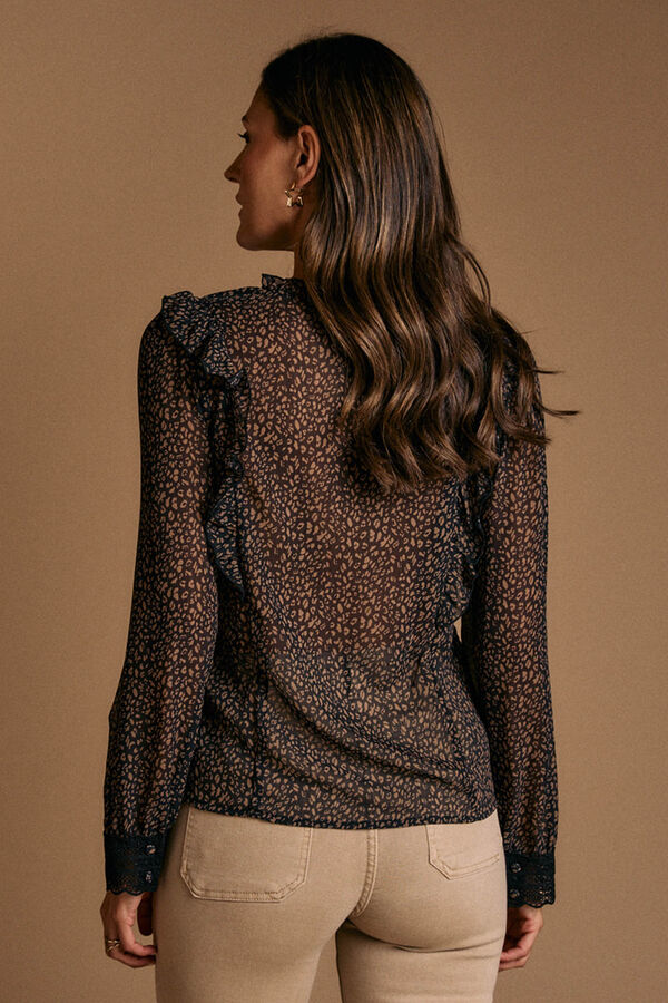 Pol&iacute;n Et Moi Camisa estampado Ini Negro