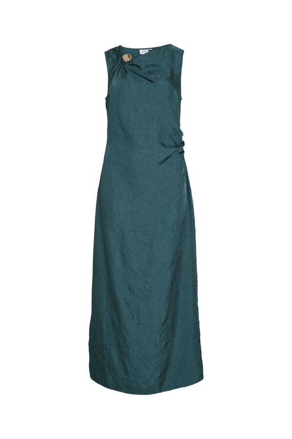 Vila Vestido midi satinado de fiesta Azul