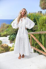 Jaase Vestido largo algod&oacute;n Blanco