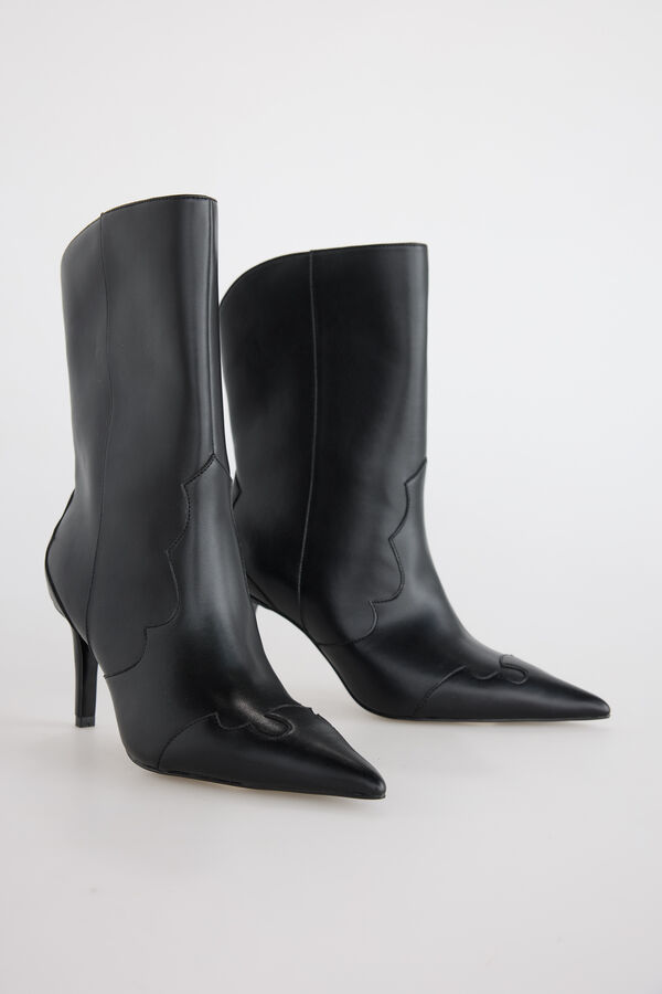 Slowlove Botín tacón fino Negro