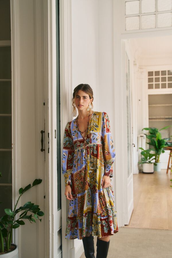 Jaase Vestido midi Monday Multicolor